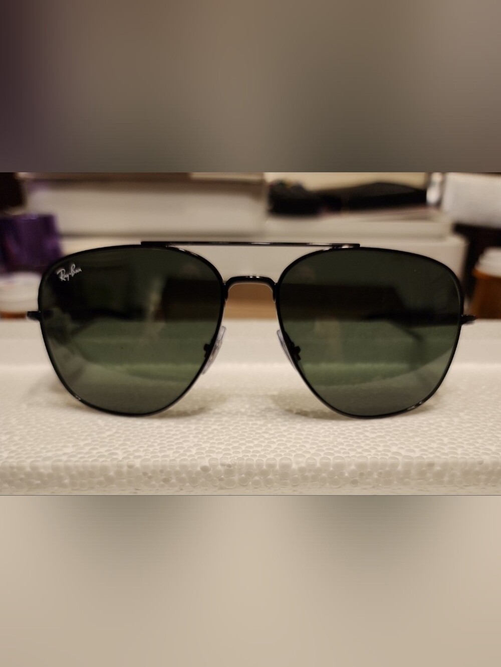 Ray-Ban Black Frame Sunglasses with Subtle Silver Logo